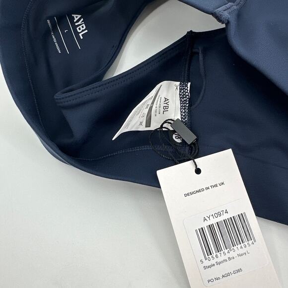 AYBL Navy Staple Sports Bra Size L - Picture 8 of 10